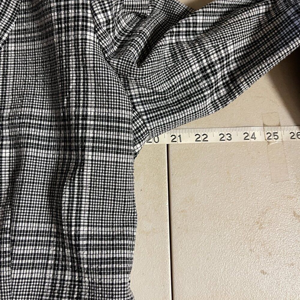 Maison d'Amelie Paris Gingham Black White Plaid Blazer Large - Picture 10 of 13